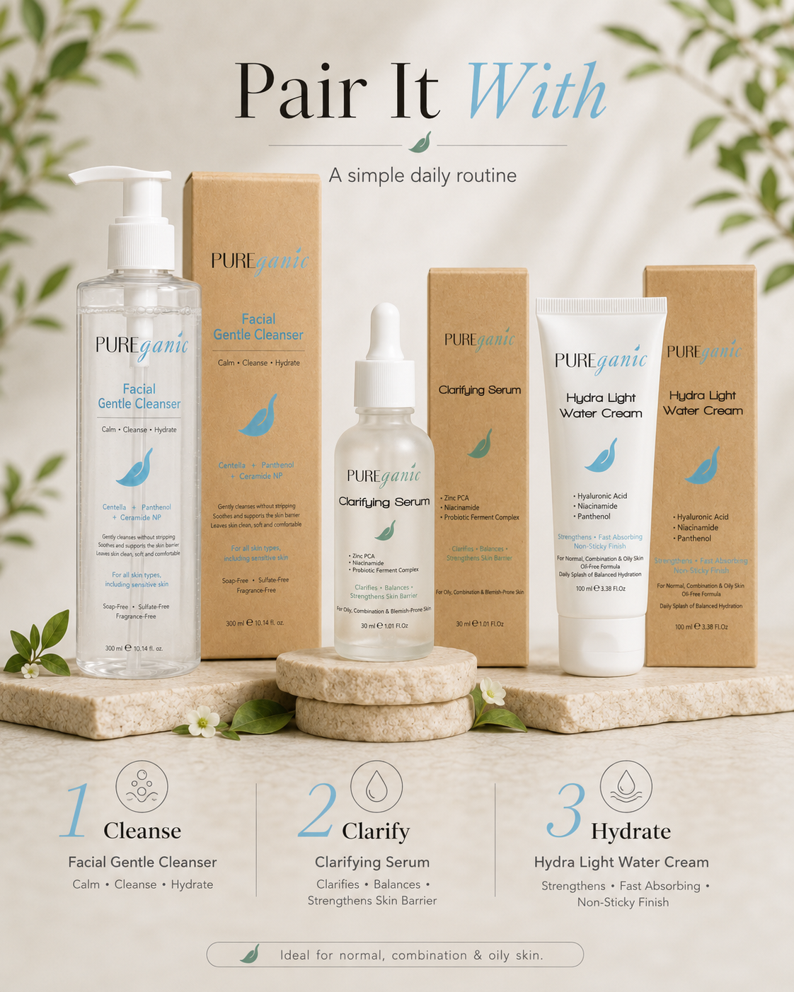 PUREganic Facial Gentle Cleanser