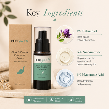 PUREganic Glow & Renew Bakuchiol Serum