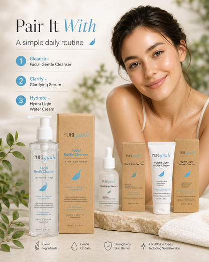 PUREganic Facial Gentle Cleanser lightweight cleansing texture