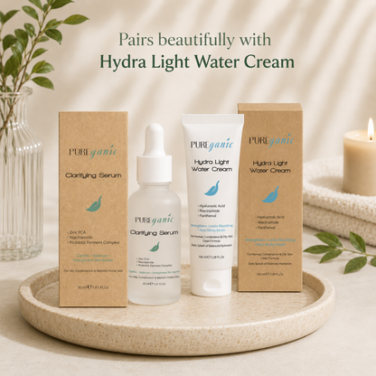 PUREganic  Clarifying Serum + Hydra Light Water Cream