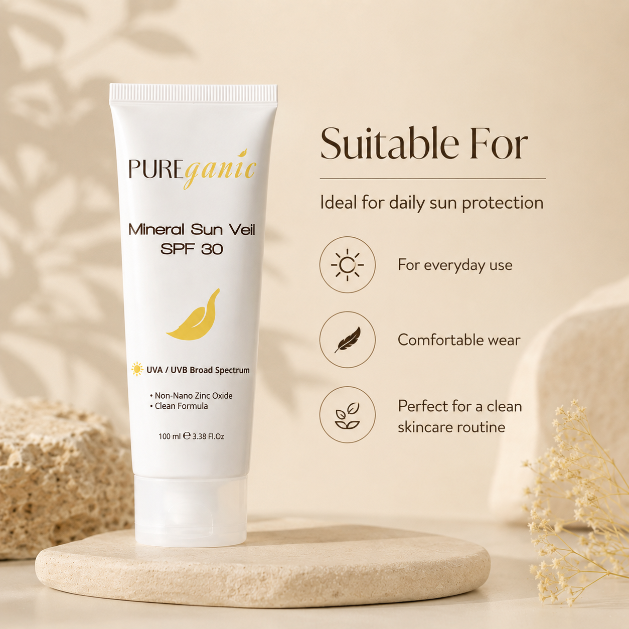 PUREganic Mineral Sun Veil SPF 30